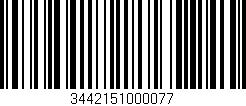 Código de barras (EAN, GTIN, SKU, ISBN): '3442151000077'