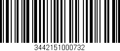 Código de barras (EAN, GTIN, SKU, ISBN): '3442151000732'