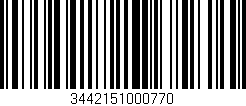Código de barras (EAN, GTIN, SKU, ISBN): '3442151000770'