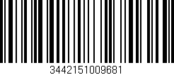 Código de barras (EAN, GTIN, SKU, ISBN): '3442151009681'