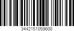 Código de barras (EAN, GTIN, SKU, ISBN): '3442151059600'