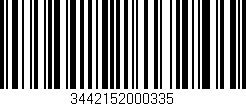 Código de barras (EAN, GTIN, SKU, ISBN): '3442152000335'