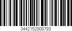 Código de barras (EAN, GTIN, SKU, ISBN): '3442152000793'
