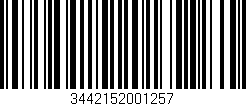 Código de barras (EAN, GTIN, SKU, ISBN): '3442152001257'