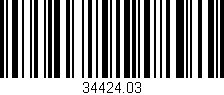 Código de barras (EAN, GTIN, SKU, ISBN): '34424.03'