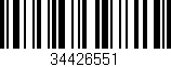 Código de barras (EAN, GTIN, SKU, ISBN): '34426551'