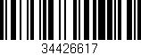 Código de barras (EAN, GTIN, SKU, ISBN): '34426617'