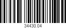Código de barras (EAN, GTIN, SKU, ISBN): '34430.04'