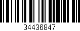 Código de barras (EAN, GTIN, SKU, ISBN): '34436847'