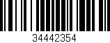 Código de barras (EAN, GTIN, SKU, ISBN): '34442354'