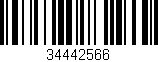 Código de barras (EAN, GTIN, SKU, ISBN): '34442566'