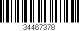 Código de barras (EAN, GTIN, SKU, ISBN): '34467378'