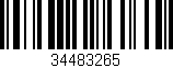 Código de barras (EAN, GTIN, SKU, ISBN): '34483265'