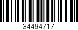 Código de barras (EAN, GTIN, SKU, ISBN): '34494717'