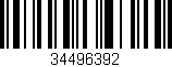 Código de barras (EAN, GTIN, SKU, ISBN): '34496392'