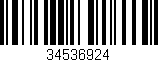 Código de barras (EAN, GTIN, SKU, ISBN): '34536924'