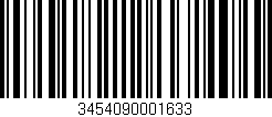 Código de barras (EAN, GTIN, SKU, ISBN): '3454090001633'