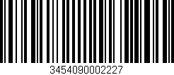 Código de barras (EAN, GTIN, SKU, ISBN): '3454090002227'
