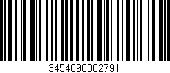 Código de barras (EAN, GTIN, SKU, ISBN): '3454090002791'