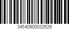 Código de barras (EAN, GTIN, SKU, ISBN): '34540900032628'