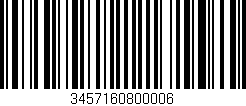 Código de barras (EAN, GTIN, SKU, ISBN): '3457160800006'