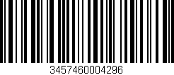 Código de barras (EAN, GTIN, SKU, ISBN): '3457460004296'