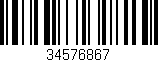 Código de barras (EAN, GTIN, SKU, ISBN): '34576867'