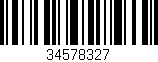 Código de barras (EAN, GTIN, SKU, ISBN): '34578327'