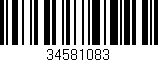 Código de barras (EAN, GTIN, SKU, ISBN): '34581083'