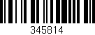 Código de barras (EAN, GTIN, SKU, ISBN): '345814'