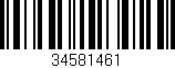 Código de barras (EAN, GTIN, SKU, ISBN): '34581461'