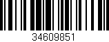 Código de barras (EAN, GTIN, SKU, ISBN): '34609851'