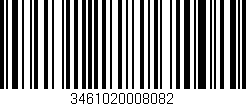 Código de barras (EAN, GTIN, SKU, ISBN): '3461020008082'