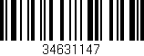 Código de barras (EAN, GTIN, SKU, ISBN): '34631147'