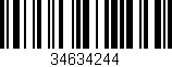 Código de barras (EAN, GTIN, SKU, ISBN): '34634244'