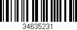 Código de barras (EAN, GTIN, SKU, ISBN): '34635231'