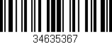 Código de barras (EAN, GTIN, SKU, ISBN): '34635367'
