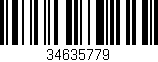 Código de barras (EAN, GTIN, SKU, ISBN): '34635779'