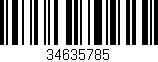 Código de barras (EAN, GTIN, SKU, ISBN): '34635785'