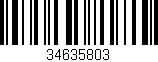 Código de barras (EAN, GTIN, SKU, ISBN): '34635803'