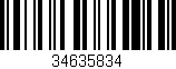 Código de barras (EAN, GTIN, SKU, ISBN): '34635834'