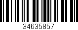 Código de barras (EAN, GTIN, SKU, ISBN): '34635857'
