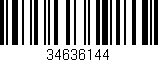 Código de barras (EAN, GTIN, SKU, ISBN): '34636144'
