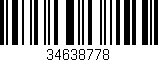 Código de barras (EAN, GTIN, SKU, ISBN): '34638778'