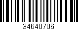 Código de barras (EAN, GTIN, SKU, ISBN): '34640706'
