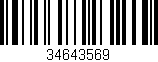 Código de barras (EAN, GTIN, SKU, ISBN): '34643569'