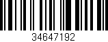 Código de barras (EAN, GTIN, SKU, ISBN): '34647192'