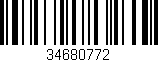 Código de barras (EAN, GTIN, SKU, ISBN): '34680772'