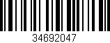 Código de barras (EAN, GTIN, SKU, ISBN): '34692047'