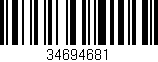 Código de barras (EAN, GTIN, SKU, ISBN): '34694681'